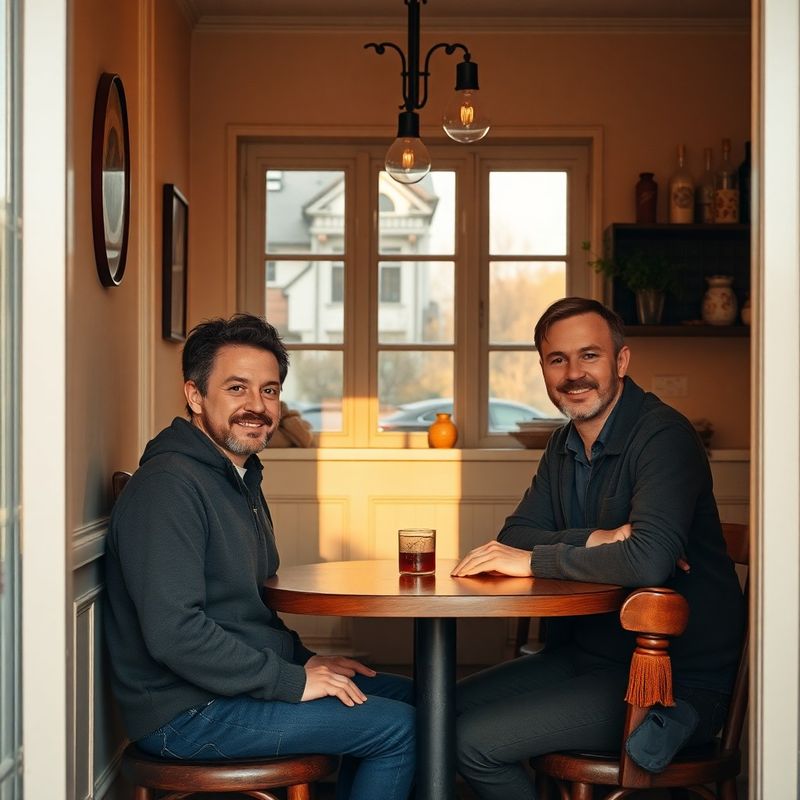Atelier de familie cu interior crem și accente burgundiu, lumină caldă de după-amiază